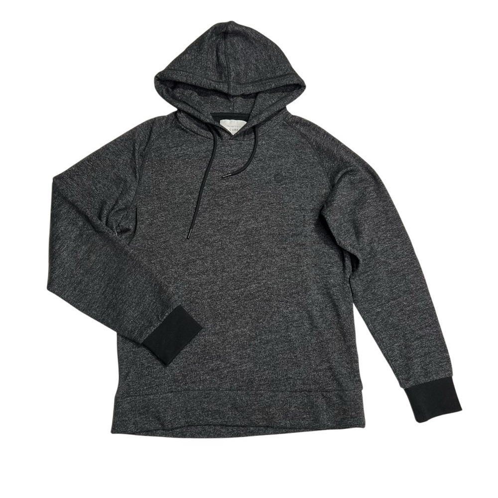 Jack & Jones Core‎ Soft Minimalist Gray Sweatshirt with Hood and Drawstring